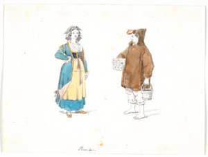 Two Studies of Drapery, Procida by Martinus Rørbye