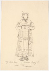 Helga Fittilsdatter of Hitterdal Parish in Northern Telemark by Martinus Rørbye