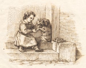 Illustration for "Fifty Fables for Children" by Hey by Martinus Rørbye