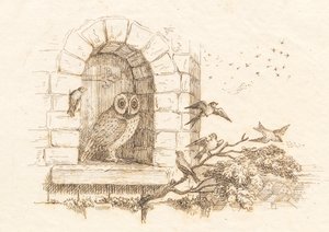 Illustration for "Fifty Fables for Children" by Hey by Martinus Rørbye