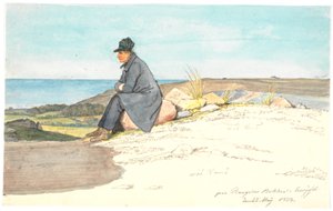 Seated Man in Bangsbo Hills, Vendsyssel, May 22, 1833 by Martinus Rørbye