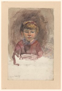 Child Portrait, En Face by Martinus van Andringa