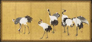 Cranes by Maruyama Okyo