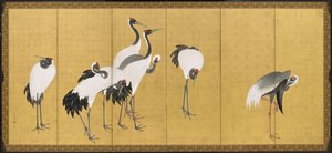 Cranes by Maruyama Okyo