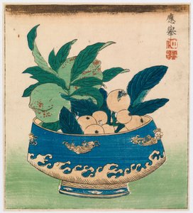 Peaches and Loquats by Maruyama Okyo