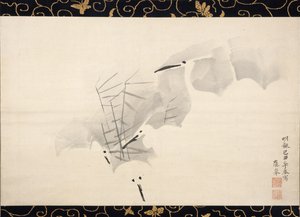 White Herons by Maruyama Okyo