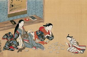 Women playing cards