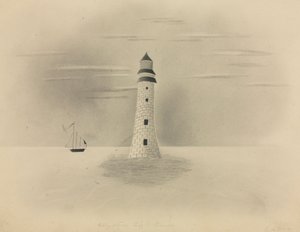 Eddystone Lighthouse, 1840 by Mary Altha Nims