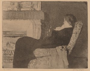 Before the Fireplace No. 1 by Mary Cassatt