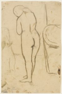 Drawing for "Standing Nude" by Mary Cassatt