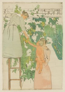 Gathering Fruit by Mary Cassatt