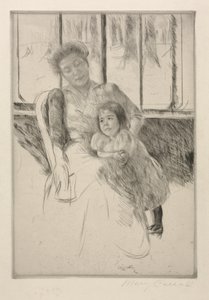 In the Conservatory by Mary Cassatt