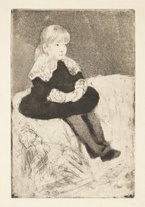 Mademoiselle Luguet Sitting on a Sofa