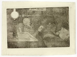 Mr. and Mrs. Cassatt Reading by Mary Cassatt