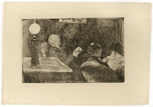 Mr. and Mrs. Cassatt Reading by Mary Cassatt