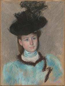 The Black Hat by Mary Cassatt