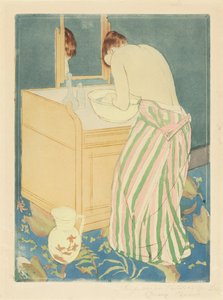 Woman Bathing by Mary Cassatt