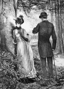 A couple courting
