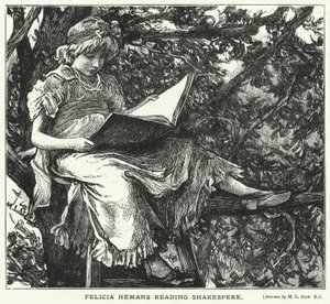 Felicia Hemans Reading Shakespeare by Mary L. Gow