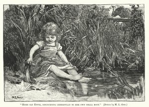 Silas Marner - Here sat Eppie, discoursing cheerfully to her own small boot by Mary L. Gow