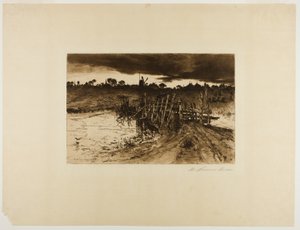 Landscape with Mill and a Wooden Bridge