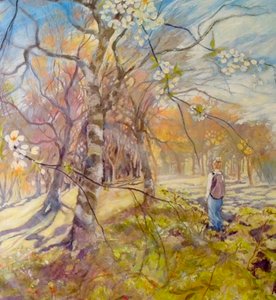 Spring Walk Under the Blossoms by Mary Smith