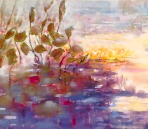 Gold and Pink Reflections