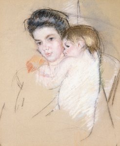 Mother and Nude Child by Mary Cassatt