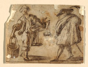 A Fish Peddler. A Gentleman. by Massimo Stanzione