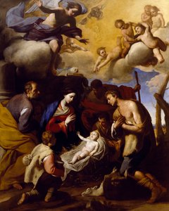 Adoration of Shepherds by Massimo Stanzione