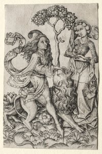Samson Rending the Lion by Master ES