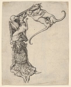 The Letter E, from The Alphabet, 1466-67 by Master ES