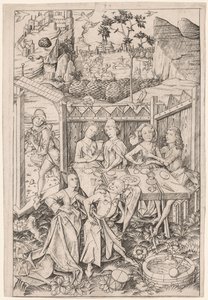 The Garden of Love Large Plate, c. 1465