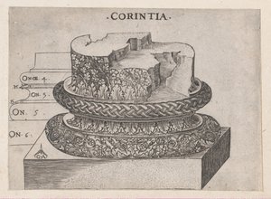 Speculum Romanae Magnificentiae: Corinthian base by Master GA
