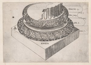 Speculum Romanae Magnificentiae: Ionic Base by Master GA