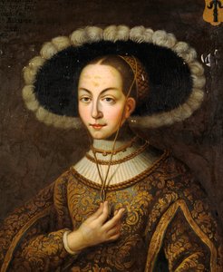 Portrait of Margareta Eriksdotter Vasa, sister of king Gustav I of Sweden by Master Hillebrandt