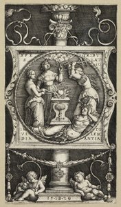 Bookplate of Willibald Pirckheimer by Master I.B.