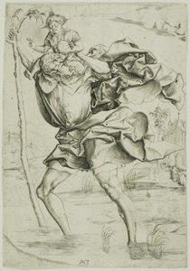 Saint Christopher by Master MZ