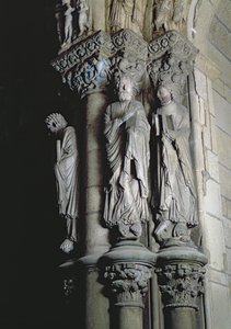 Portico de la Gloria Depicting St. Andrew (detail) by Master Mateo