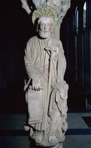 Portico de la Gloria Depicting St. James (detail) by Master Mateo