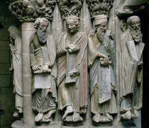 Portico de la Gloria with the Old Testament Prophets (detail) by Master Mateo