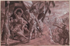 Soldiers Discovering the Body of Holofernes by Master Of The Liechtenstein Adoration