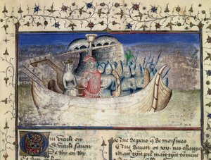Brutus the Trojan Sets Sail for Britain, from The History of the Kings of Britain by Geoffrey of Monmouth by Master Wistace