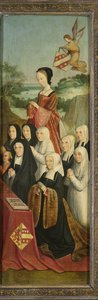 Memorial Panel with Nine Female Portraits