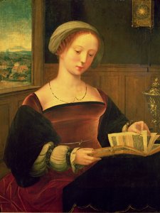 Mary Magdalene Reading by Master of Female Half Lengths