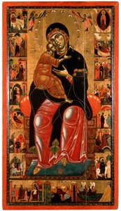 Madonna and Child Enthroned with Seventeen Scenes from the Life of the Virgin by Master of Florence