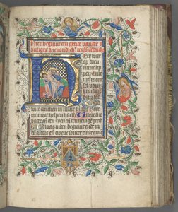 Book of Hours Use of Utrecht: Initial with Holy Trinity