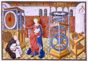 Wisdom teaching the author the precepts of temperance, c. 1455