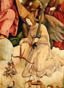 St. Michael Weighing Souls (detail)