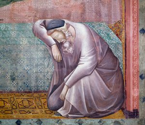 Stories of St Francis (detail of Apparition to Gregory IX)